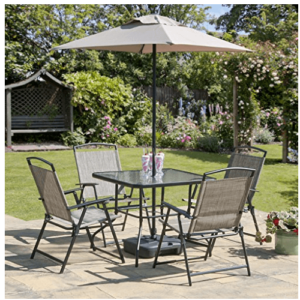 Metal Patio Dining Sets with Parasol